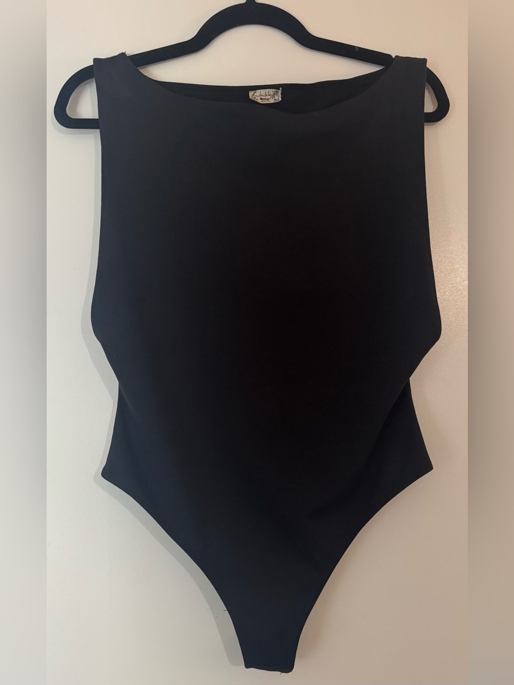 Sexy Black Bodysuit with Deep Arm Slits | NWOT